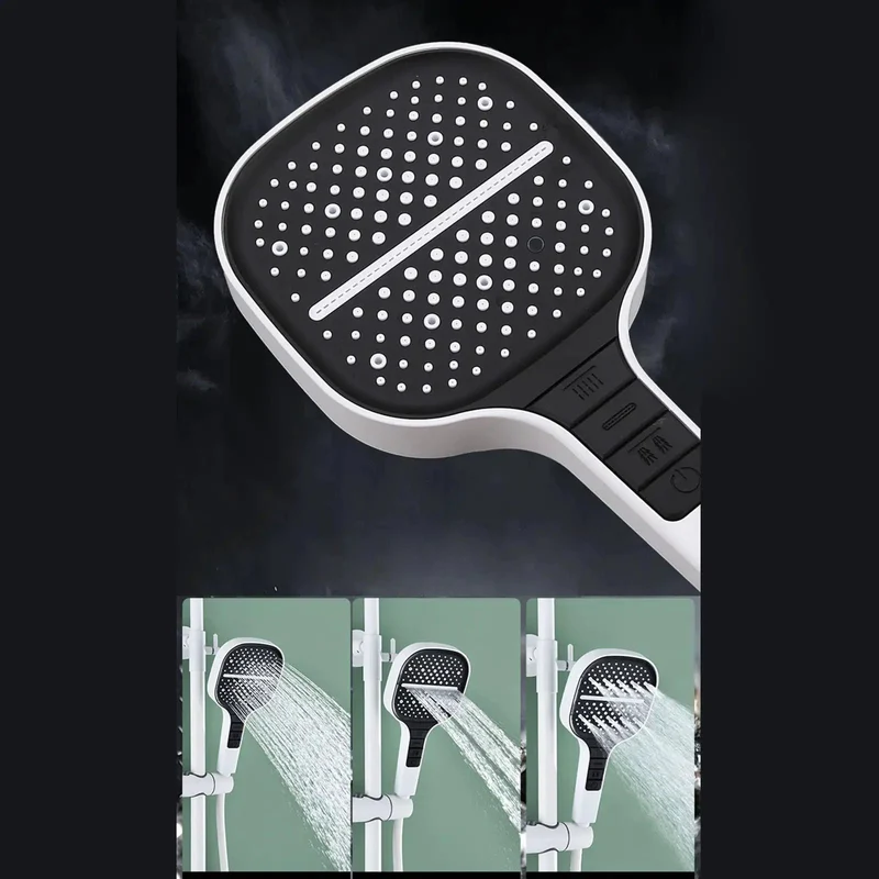 Heavy Duty Solid Copper Wall Mounted Exposed Shower System With Three Function Chrome Handheld Sprayer And Smooth Ceramic Cartridge That Packs Top Shelf Bathroom Power Every Dang Morning
