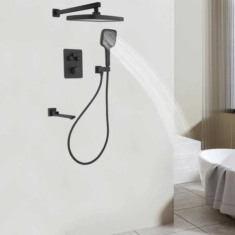 Luxury Rain Shower Rig With Digital Temperature Display And Slick Handheld Nozzle Delivering Boss Grade Pressure Smooth Water Flow For Your Daily Chill Vibe Featuring Long Flex Hose And Triple Spray Settings For Maximum Comfort