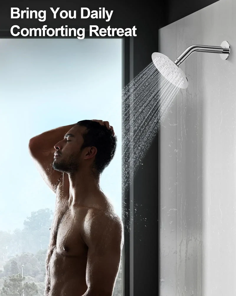 Kick Your Morning Routine Up A Notch With This Three Function Shower Faucet Set Featuring A Smooth 10 Inch Rainfall Head Versatile Side Spray And Handy Handheld Sprayer In Polished Chrome
