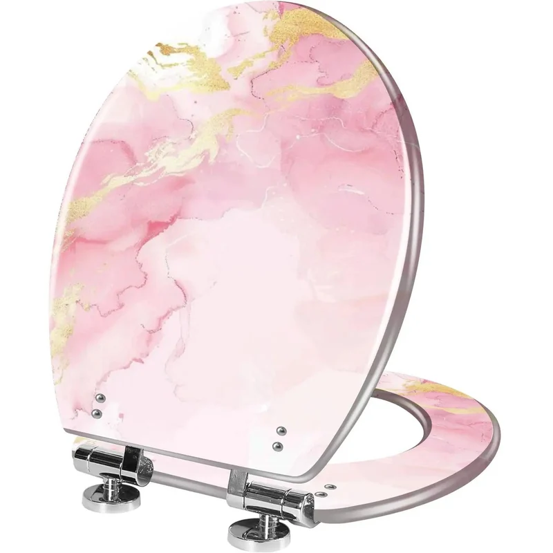 Elongated Toilet Seat Soft Close Lid Smooth Glide Bathroom Update Fast Install No Drama Setup Fits Most American Standard Hinges Adjustable Skirt Design Compatible Quiet Drop Lid Solid Build Quality