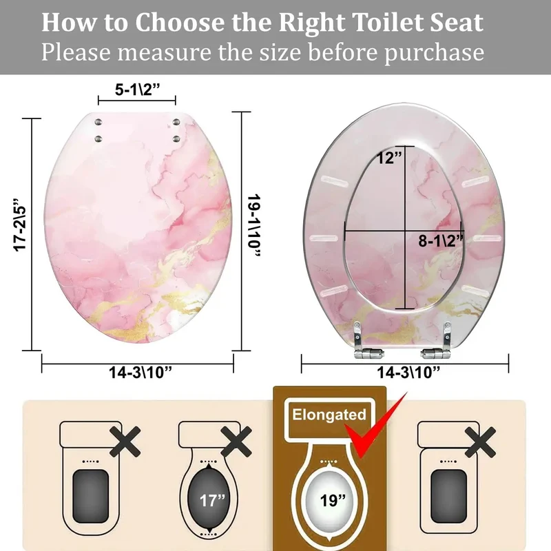 Elongated Toilet Seat Soft Close Lid Smooth Glide Bathroom Update Fast Install No Drama Setup Fits Most American Standard Hinges Adjustable Skirt Design Compatible Quiet Drop Lid Solid Build Quality