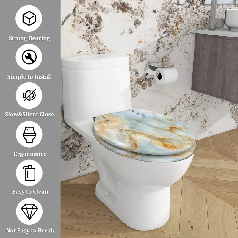 Tool Free Elongated Toilet Seat For Bathroom Universal American Standard Fit Adjustable Hinges Skirtless Compatible Real Darn Easy Setup Knockout Comfort Zero Headache Bathroom Essential Pick