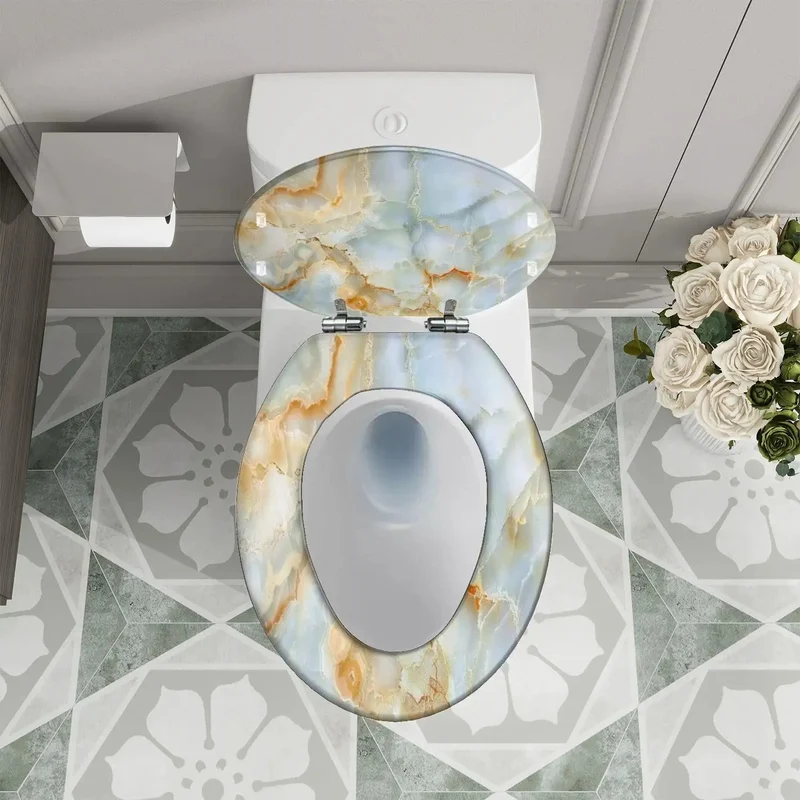 Tool Free Elongated Toilet Seat For Bathroom Universal American Standard Fit Adjustable Hinges Skirtless Compatible Real Darn Easy Setup Knockout Comfort Zero Headache Bathroom Essential Pick