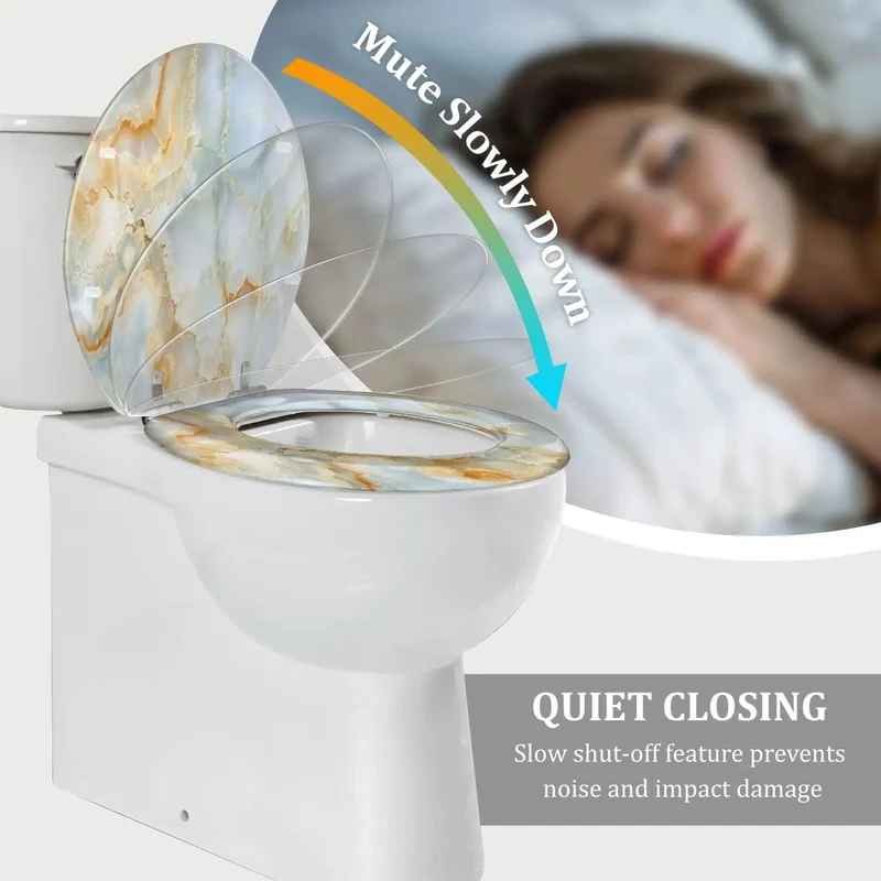 Tool Free Elongated Toilet Seat For Bathroom Universal American Standard Fit Adjustable Hinges Skirtless Compatible Real Darn Easy Setup Knockout Comfort Zero Headache Bathroom Essential Pick