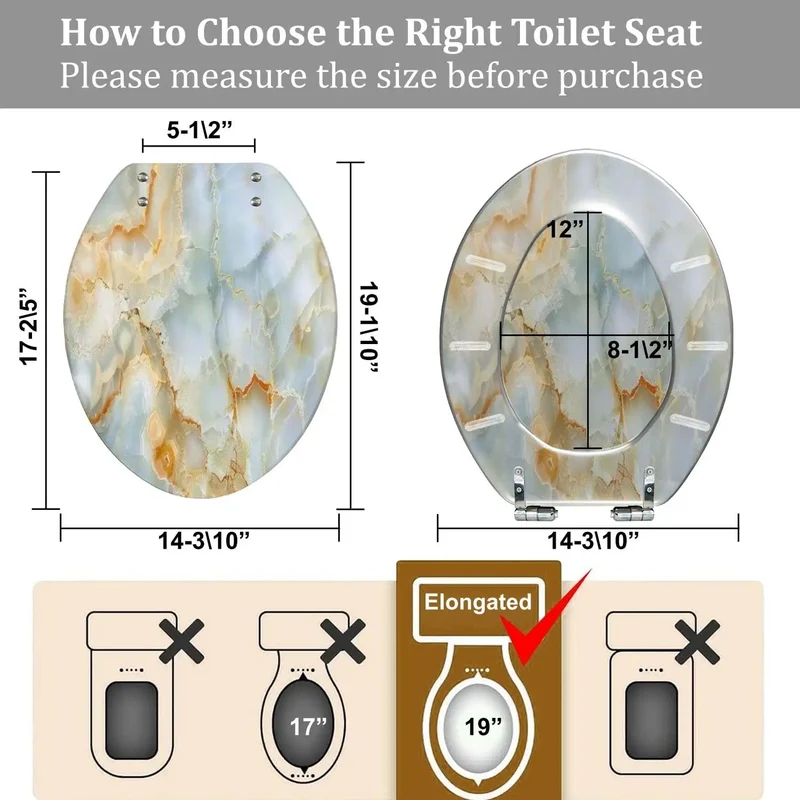 Tool Free Elongated Toilet Seat For Bathroom Universal American Standard Fit Adjustable Hinges Skirtless Compatible Real Darn Easy Setup Knockout Comfort Zero Headache Bathroom Essential Pick