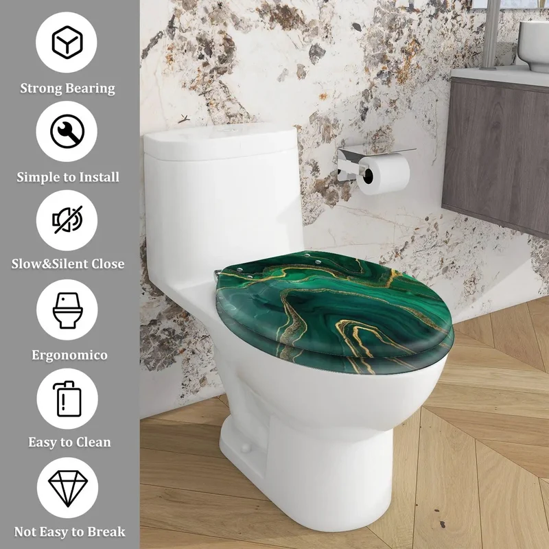 Molded Resin Toilet Seat Cover With Quick Adjust Hinges Fits American Standard Skirted Or Non Skirted Models Zero Hassle Install Making Your Bathroom Upgrade Smooth Straight Up Worth Every Bit