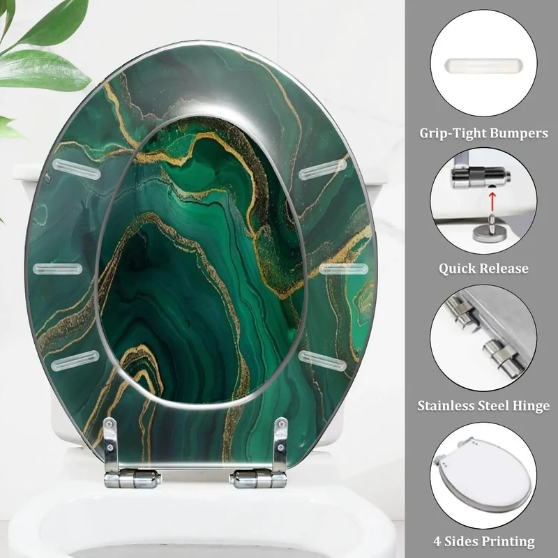 Molded Resin Toilet Seat Cover With Quick Adjust Hinges Fits American Standard Skirted Or Non Skirted Models Zero Hassle Install Making Your Bathroom Upgrade Smooth Straight Up Worth Every Bit