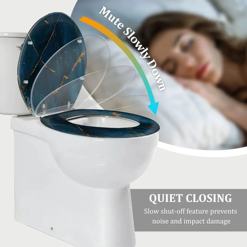 Round Resin Toilet Seat With Adjustable Hinges For American Standard Toilets Skirter Compatible Hassle Free Setup Smooth Finish Built Tough No Sweat Installation Fits 14 5 By 16 5 Inches Solid Bathroom Upgrade