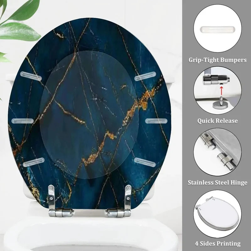 Round Resin Toilet Seat With Adjustable Hinges For American Standard Toilets Skirter Compatible Hassle Free Setup Smooth Finish Built Tough No Sweat Installation Fits 14 5 By 16 5 Inches Solid Bathroom Upgrade
