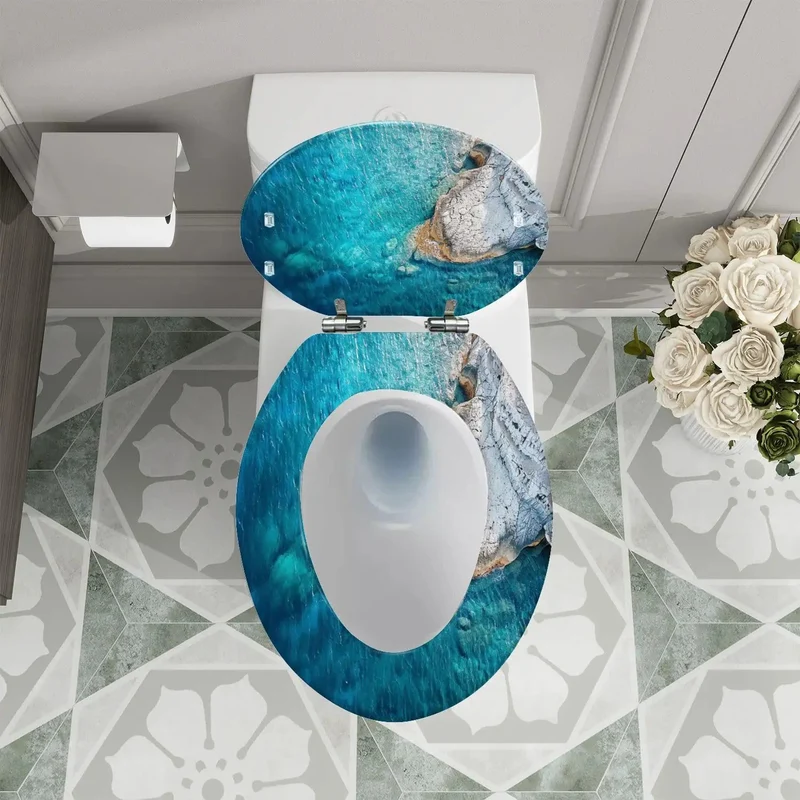 Hella Durable Elongated Toilet Seat Cover With Smooth As Silk Quiet Close Hinges And No Sweat Install Kit For Skirted Non Skirter Standard American Bathroom Fixtures Premium White Plastic Lid