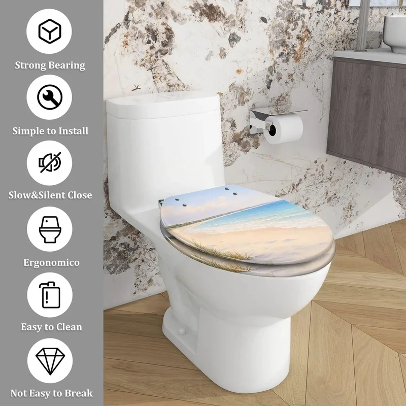 Super Sturdy Elongated Toilet Seat With Zero Hassle Setup Heavy Duty Bathroom Replacement Includes All Mounting Hardware Fits Around Every Fixture And Works Daily