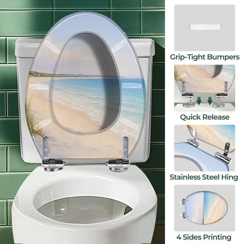 Super Sturdy Elongated Toilet Seat With Zero Hassle Setup Heavy Duty Bathroom Replacement Includes All Mounting Hardware Fits Around Every Fixture And Works Daily