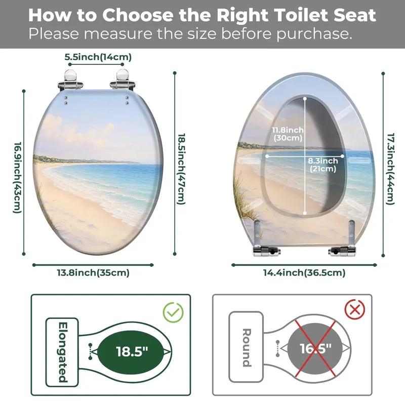 Super Sturdy Elongated Toilet Seat With Zero Hassle Setup Heavy Duty Bathroom Replacement Includes All Mounting Hardware Fits Around Every Fixture And Works Daily