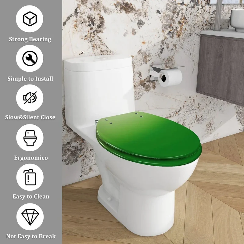 Premier Elongated Toilet Seat Featuring Hella Sturdy Resin Construction And Universal Bowl Compatibility For Standard Bathrooms No Sweat Quick Install Hardware Included Total Home Reno Glow Up