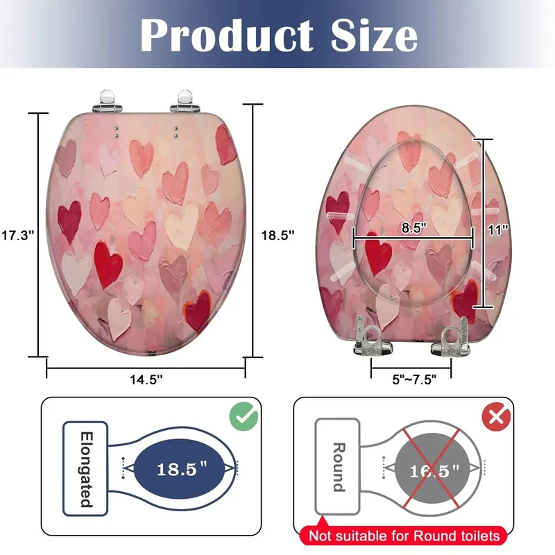 Straight Up Durable Resin Elongated Toilet Seat With Easy Adjust Hinges And Hassle Free Setup Designed For A Reliable Bathroom Upgrade That Definitely Hits The Spot On Comfort