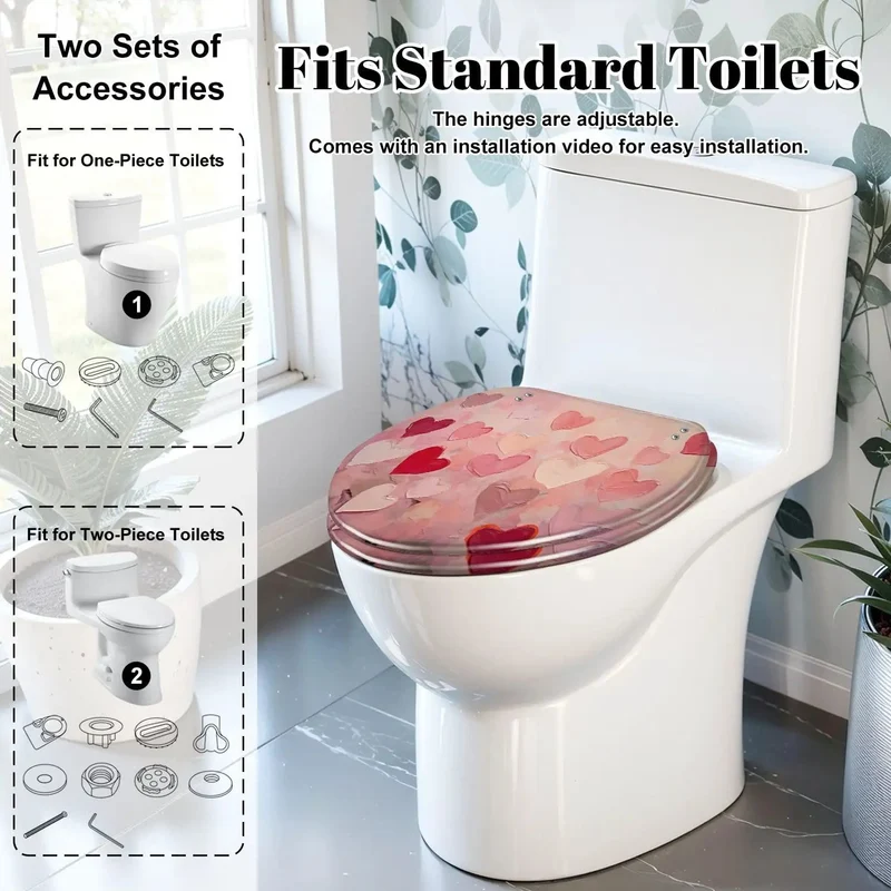 Straight Up Durable Resin Elongated Toilet Seat With Easy Adjust Hinges And Hassle Free Setup Designed For A Reliable Bathroom Upgrade That Definitely Hits The Spot On Comfort