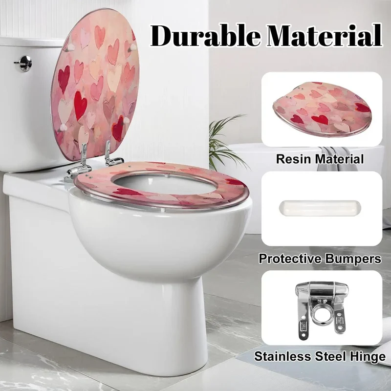 Straight Up Durable Resin Elongated Toilet Seat With Easy Adjust Hinges And Hassle Free Setup Designed For A Reliable Bathroom Upgrade That Definitely Hits The Spot On Comfort