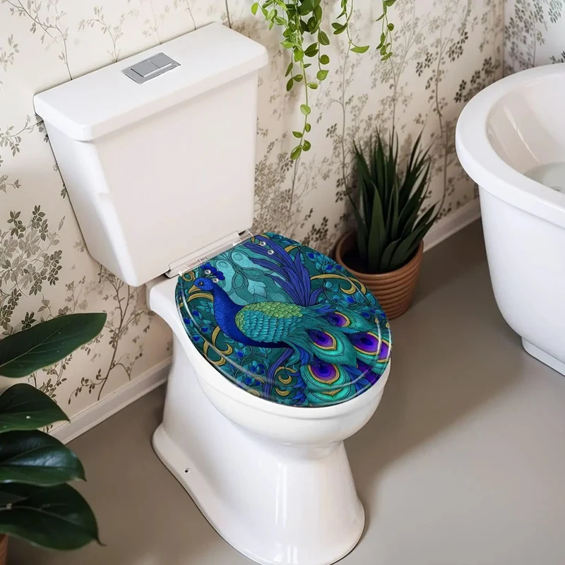 Premium Round Toilet Seat Replacement For Bathroom Refresh With Quick Adjust Soft Close Hinges Standard Bowl Fit And No Sweat Installation For Everyday Comfort