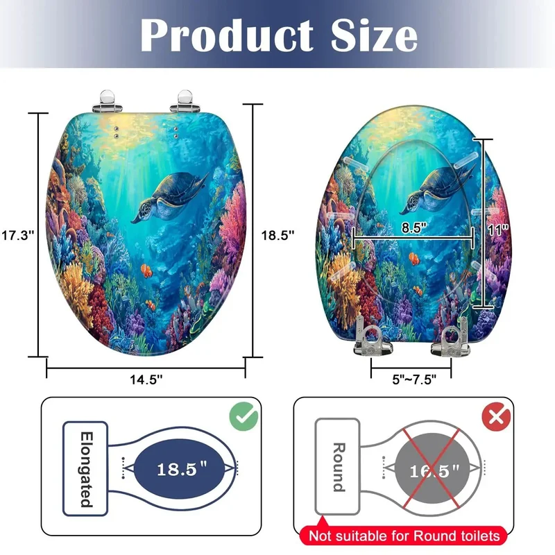 Rock Solid Elongated Toilet Seat Featuring Quiet Slow Close Lid And Precision Adjustable Hinges No Sweat Setup For Modern Home Bathrooms And Apartments