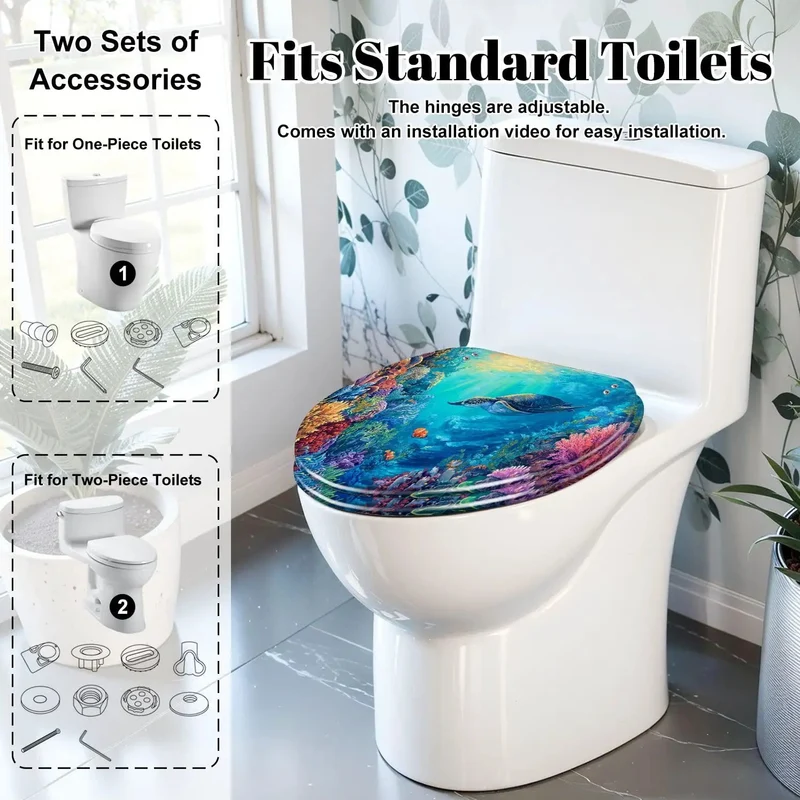 Rock Solid Elongated Toilet Seat Featuring Quiet Slow Close Lid And Precision Adjustable Hinges No Sweat Setup For Modern Home Bathrooms And Apartments