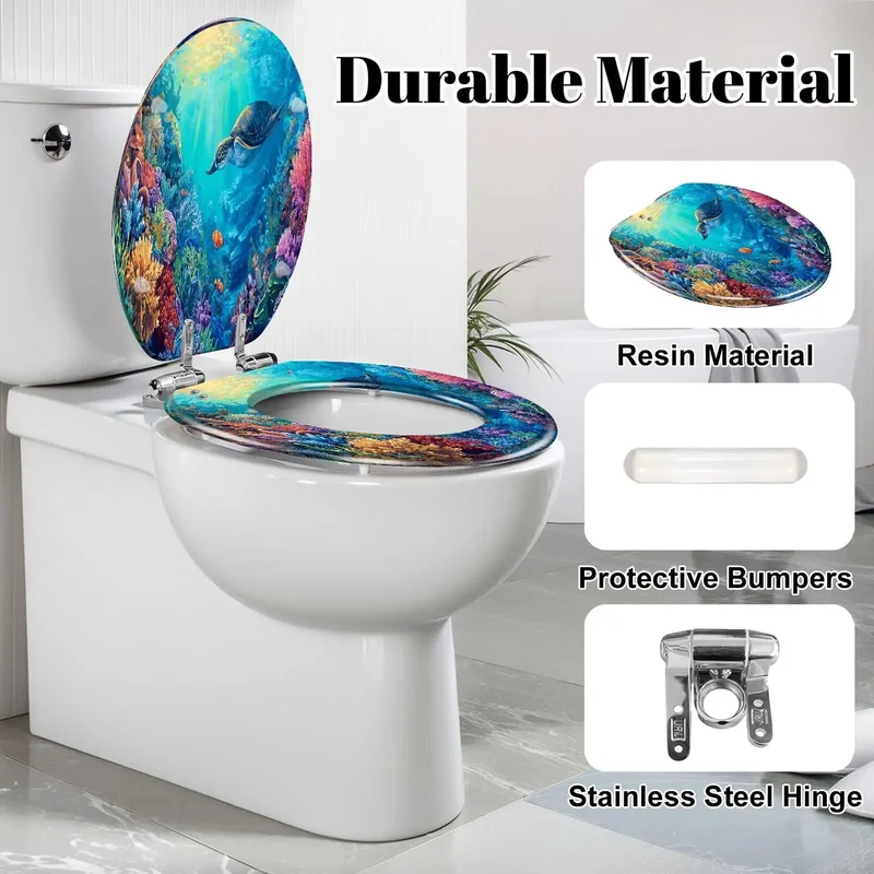 Rock Solid Elongated Toilet Seat Featuring Quiet Slow Close Lid And Precision Adjustable Hinges No Sweat Setup For Modern Home Bathrooms And Apartments