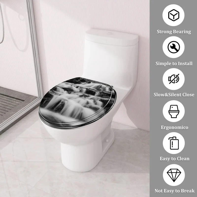 Round Resin Toilet Seat With Quick Adjust Hinges Fits Most American Standard Fixtures Snappy Install Skirtless Or Skirted Friendly Smooth Glide And Nice Touch Solid Bathroom Essential