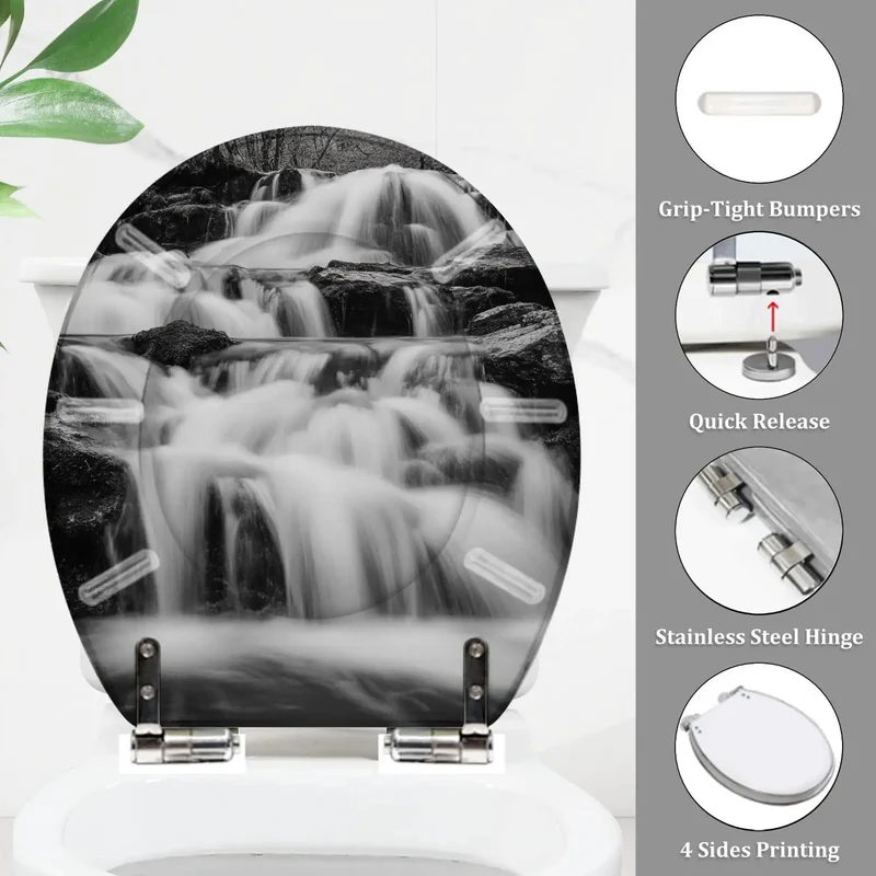 Round Resin Toilet Seat With Quick Adjust Hinges Fits Most American Standard Fixtures Snappy Install Skirtless Or Skirted Friendly Smooth Glide And Nice Touch Solid Bathroom Essential