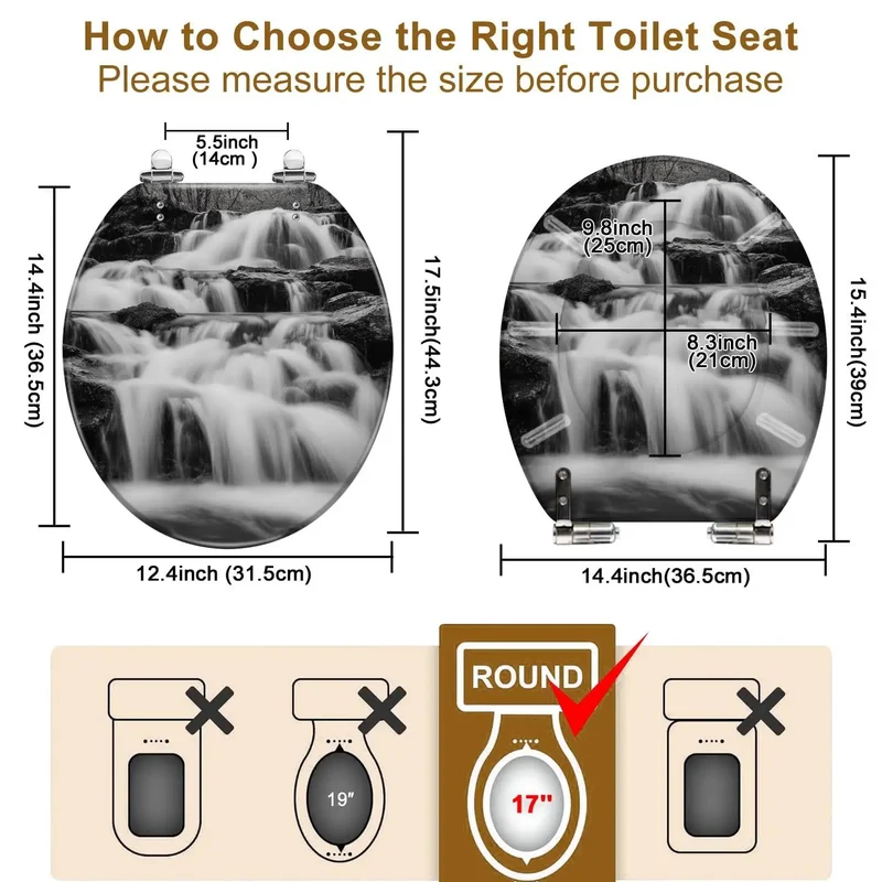 Round Resin Toilet Seat With Quick Adjust Hinges Fits Most American Standard Fixtures Snappy Install Skirtless Or Skirted Friendly Smooth Glide And Nice Touch Solid Bathroom Essential