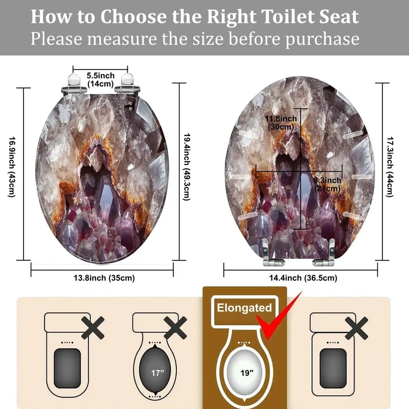 Slick Heavy Duty Elongated Soft Close Toilet Seat With Hassle Free Quick Swap Hinges And Universal Bathroom Fit Smooth Glide Shut Top Notch Polymer Build Includes All Mounting Hardware For Easy Install