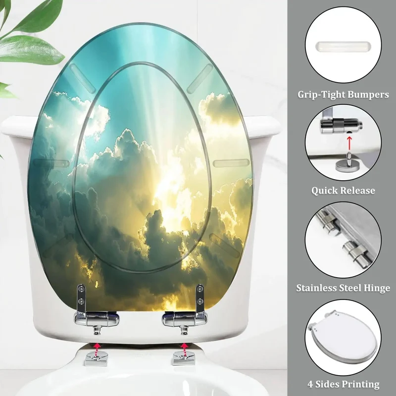 No Fuss Quick Release Elongated Toilet Seat Featuring Slick Adjustable Hinges For Skirted And Non Skirted American Standard Bathroom Fixtures Delivering A Hassle Free Smooth Install And Total Game Changing Home Upgrade