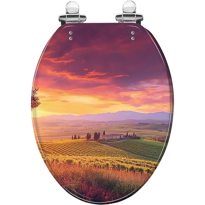 Elongated Soft Closing Toilet Seat Featuring Farmhouse Styling And Adjustable Hinges For Universal American Standard Mounting With Zero Stress Setup And Buttery Smooth Lid Drop Delivering Top Shelf Performance For Your Home Bath Upgrade