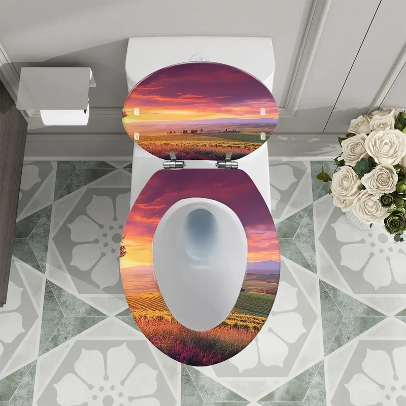 Elongated Soft Closing Toilet Seat Featuring Farmhouse Styling And Adjustable Hinges For Universal American Standard Mounting With Zero Stress Setup And Buttery Smooth Lid Drop Delivering Top Shelf Performance For Your Home Bath Upgrade