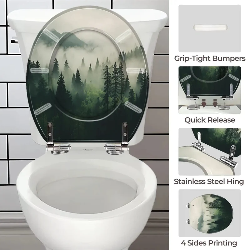 Heavy Duty Round Resin Toilet Seat For Bathroom Revamp Darn Easy Bolt Adjustment Fits Four To Seven Inch Hole Spacing Quick Snap Fit Hardware Delivers No Fuss Installation