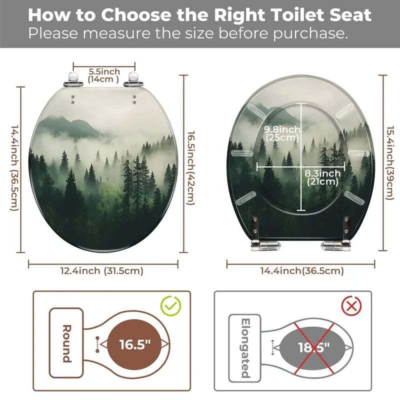 Heavy Duty Round Resin Toilet Seat For Bathroom Revamp Darn Easy Bolt Adjustment Fits Four To Seven Inch Hole Spacing Quick Snap Fit Hardware Delivers No Fuss Installation