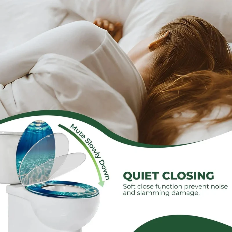 Heavy Duty Resin Elongated Toilet Seat For Home Bathrooms With Crack Proof Cover And Snug Fit Mounting Kits For Fast Install And Rock Solid Stability On Your Existing Fixture