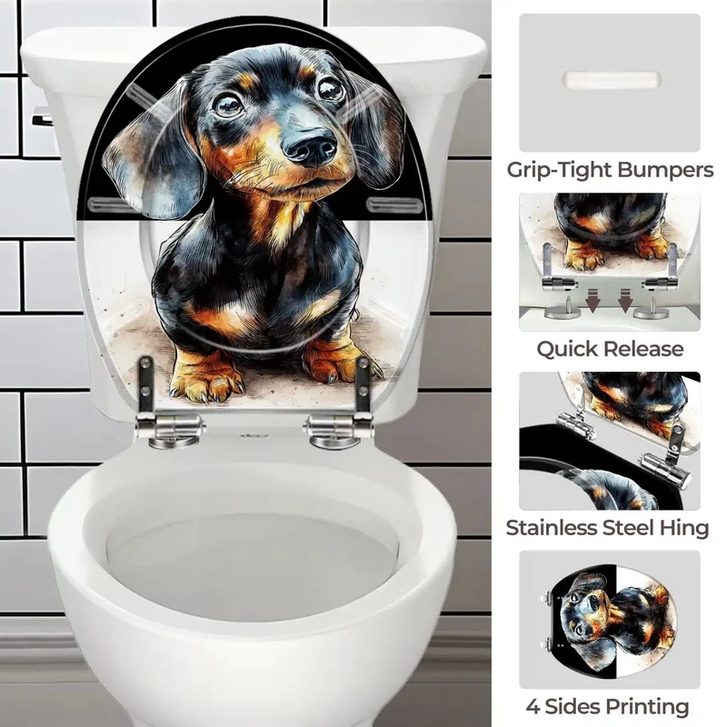 Heavy Duty Round Resin Toilet Seat With Rock Solid Adjustable Mounting Set For Universal Bowl Compatibility And Fast Bathroom Game Changer Upgrade Including Easy Slip Into Standard Designs For Zero Hassle Install