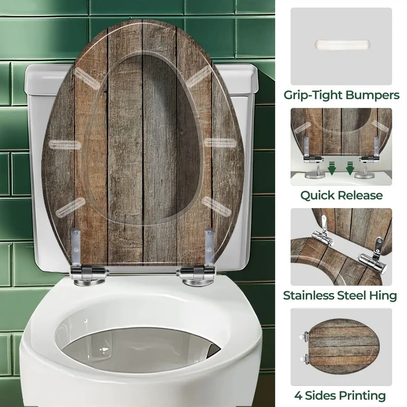 Heavy Duty Elongated Toilet Seat Crafted From Premium Resin With No Sweat Install Hardware Universal Fit For Standard Bathroom Fixtures Badass Build Quality Game Changing Comfort Essential