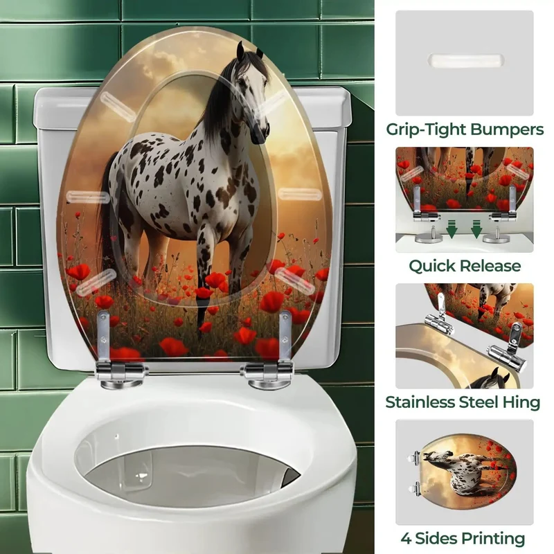 Rock Solid Resin Elongated Toilet Seat Universal Standard Fit Bathroom Essential Butter Smooth Finish Zero Drama Installation Built Heavy Duty With Full Mounting Kit For Instant Setup