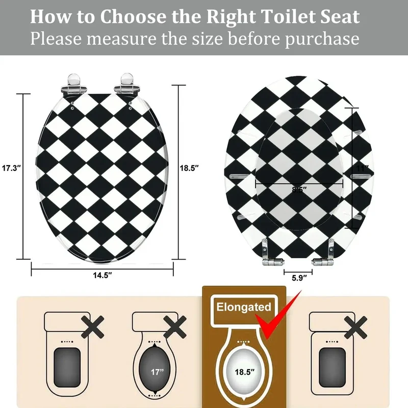Heavy Duty Low Key Quiet Close Elongated Toilet Seat With Quick Adjust Mounting Brackets For Super Simple Bathroom Updates And Totally Silent Daily Operation