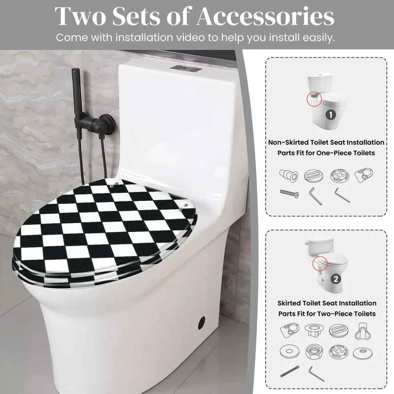 Heavy Duty Low Key Quiet Close Elongated Toilet Seat With Quick Adjust Mounting Brackets For Super Simple Bathroom Updates And Totally Silent Daily Operation