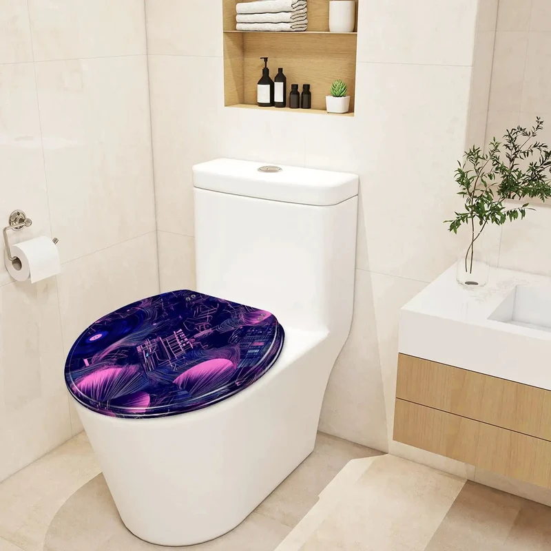Heavy Duty Washable Universal Toilet Seat For Bathroom Fits Standard Models Featuring Quick Release Hinges Super Soft Close Mechanism Rock Solid Durability Makes It a Total Game Changer for Restroom Refreshes Includes All Hardware