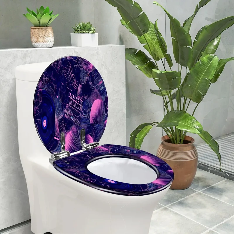 Heavy Duty Washable Universal Toilet Seat For Bathroom Fits Standard Models Featuring Quick Release Hinges Super Soft Close Mechanism Rock Solid Durability Makes It a Total Game Changer for Restroom Refreshes Includes All Hardware
