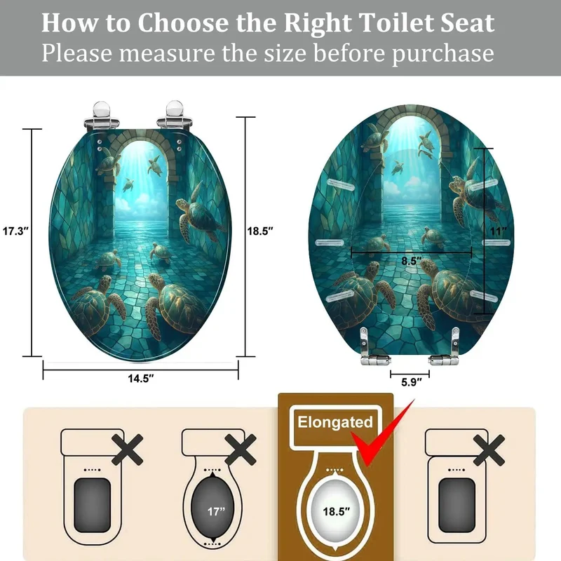 Premium Elongated Resin Toilet Seat Super Easy Install Secure Anti Wobble Hinges Fits Most American Standard Bathroom Toilets Rock Solid Durability Hassle Free Mounting Kit For Skirted Designs Ultimate Modern Bathroom Upgrade