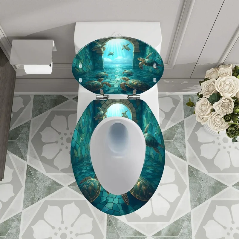 Premium Elongated Resin Toilet Seat Super Easy Install Secure Anti Wobble Hinges Fits Most American Standard Bathroom Toilets Rock Solid Durability Hassle Free Mounting Kit For Skirted Designs Ultimate Modern Bathroom Upgrade