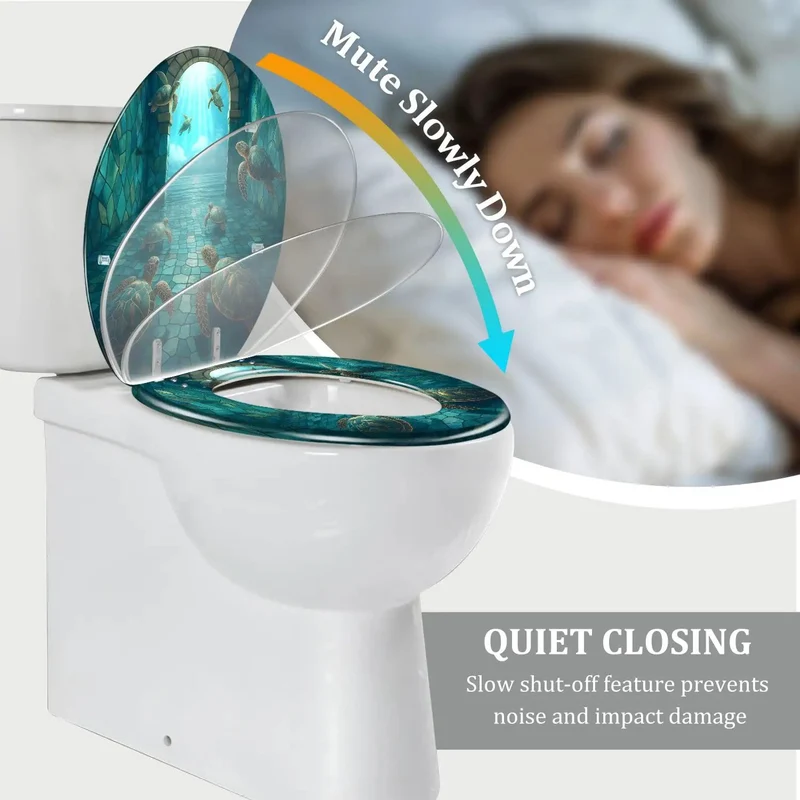 Premium Elongated Resin Toilet Seat Super Easy Install Secure Anti Wobble Hinges Fits Most American Standard Bathroom Toilets Rock Solid Durability Hassle Free Mounting Kit For Skirted Designs Ultimate Modern Bathroom Upgrade