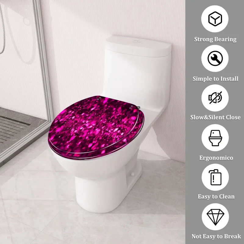Heavy Duty Resin Round Toilet Seat With Easy Breezy Quick Attach Hinges For No Fuss Swap Out On Skirt Style Or Common US Toilets Solid As A Rock Durability Super Smooth Surface And Top Tier Quiet Close Design