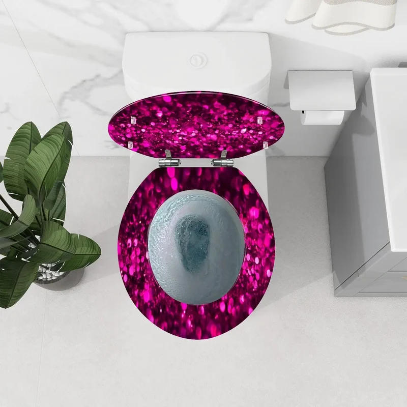 Heavy Duty Resin Round Toilet Seat With Easy Breezy Quick Attach Hinges For No Fuss Swap Out On Skirt Style Or Common US Toilets Solid As A Rock Durability Super Smooth Surface And Top Tier Quiet Close Design