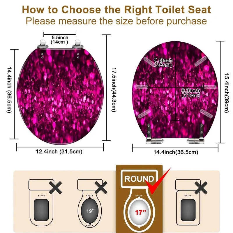 Heavy Duty Resin Round Toilet Seat With Easy Breezy Quick Attach Hinges For No Fuss Swap Out On Skirt Style Or Common US Toilets Solid As A Rock Durability Super Smooth Surface And Top Tier Quiet Close Design