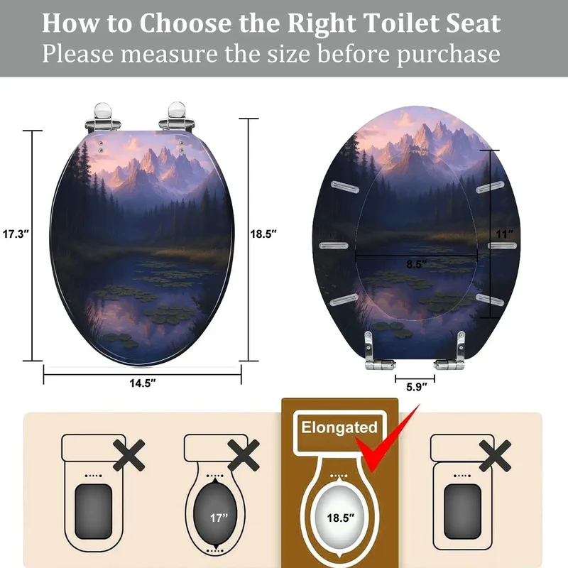 Premium Elongated Resin Toilet Seat For Bathroom With Smooth Gloss Finish And Adjustable Universal Hinges Offer A Hassle Free Install And Rock Solid Ride On Any American Standard Model