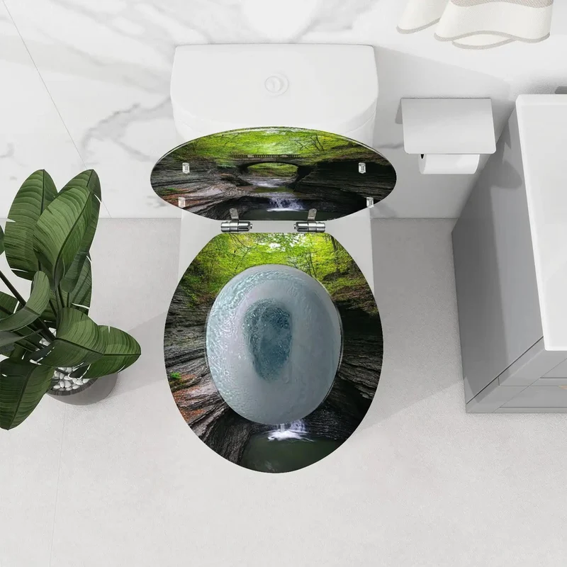 Chill Out Ready Round Resin Toilet Seat Featuring Slick Adjustable Hinges Universal Mount Hardware For Standard And Skirted Bowls 14.5 X 16.5 Inches Dead Easy Install Anywhere